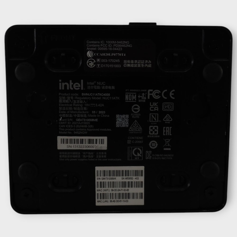 Intel NUC11ATKC4000 Celeron N5105 Processor Mini PC Barebone with Cord *TESTED!*