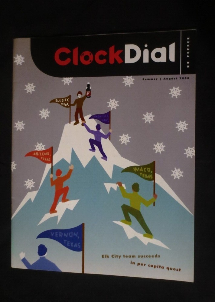 DR PEPPER CLOCK DIAL  SUMMER AUGUST 2000   MAGAZINE