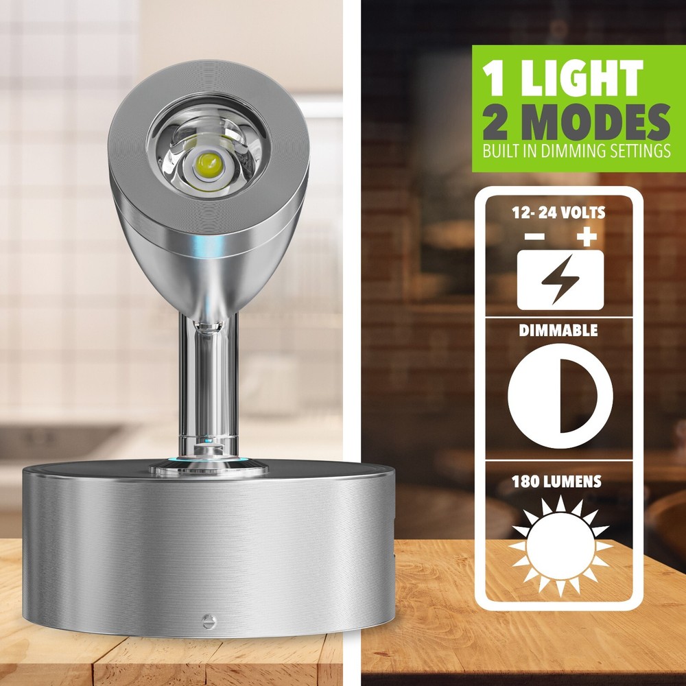 2 PK 4" RV Reading LED Lamp 12V LED Lights Interior Rotatable Wall Reading Light