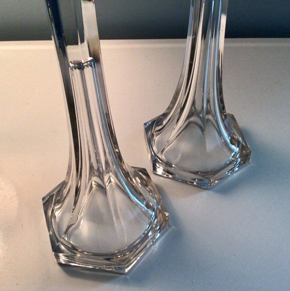 (2) Antique Retail Store Elegant Glass Pillar Display Column Stand Presentation