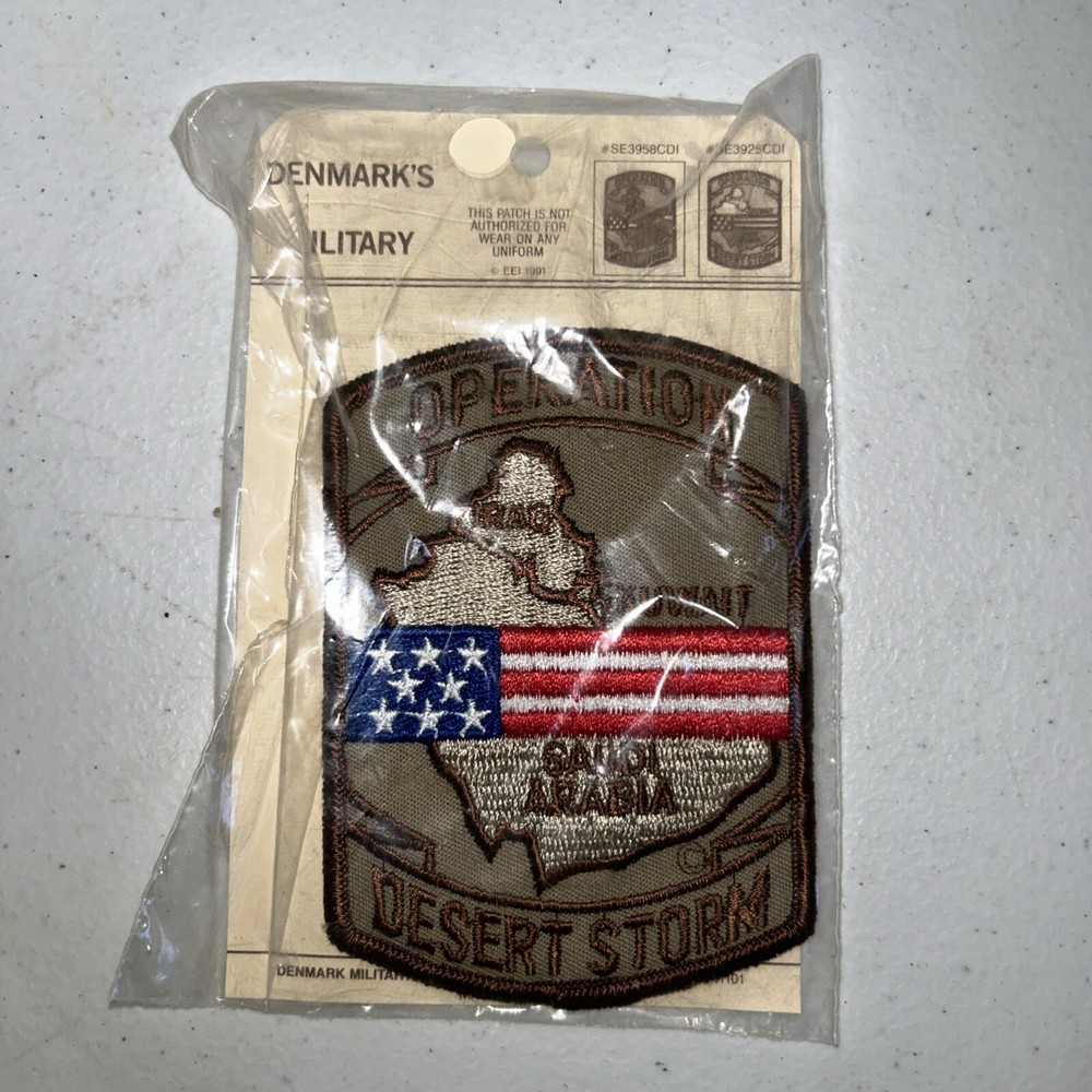 OPERATION DESERT STORM Cloth Patch DENMARK'S MILITARY 1991