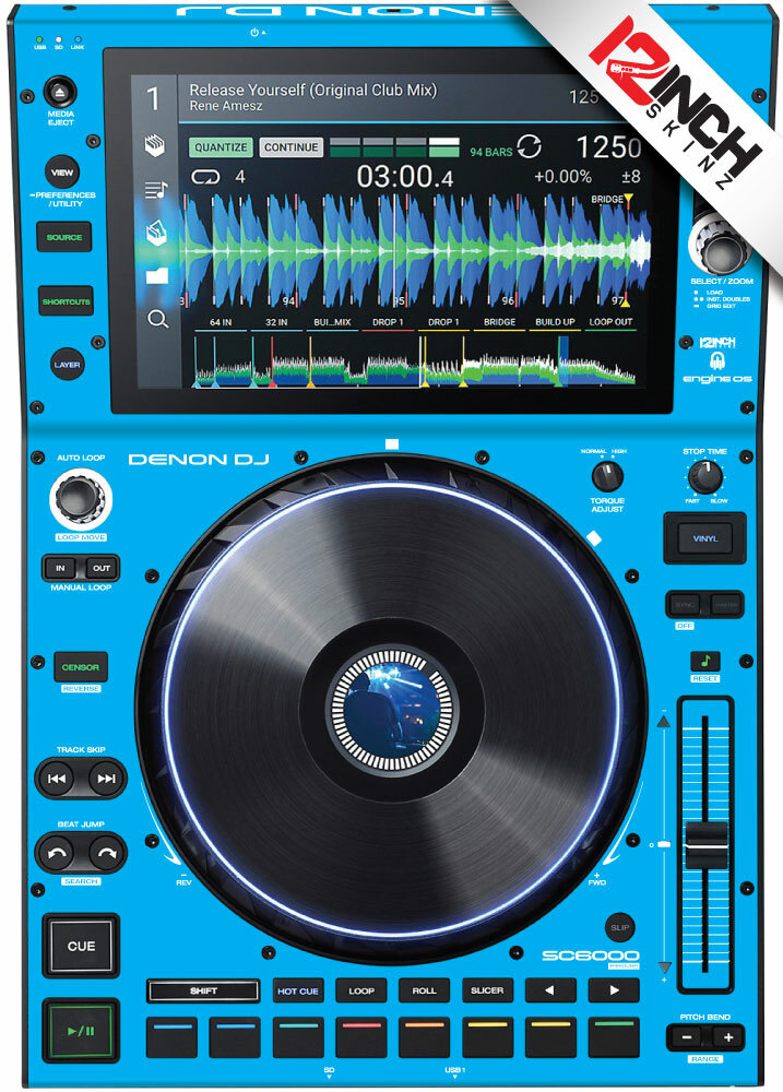 Denon SC6000/6000M Skin (Pair) Light Blue
