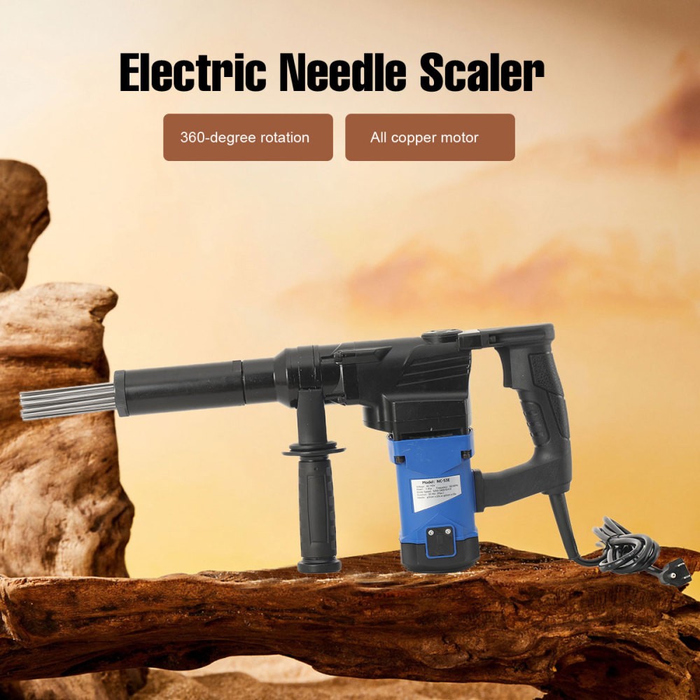 Electric Needle Derusting Gun Rust Removal Needle Scaler Jet Chisel 110V US plug