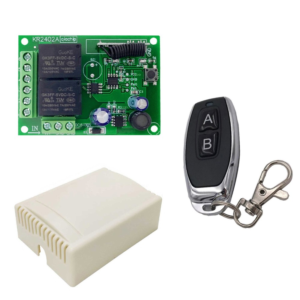 433MHz Universal Wireless Remote Control DC RF Relay Transmitter -107dbm