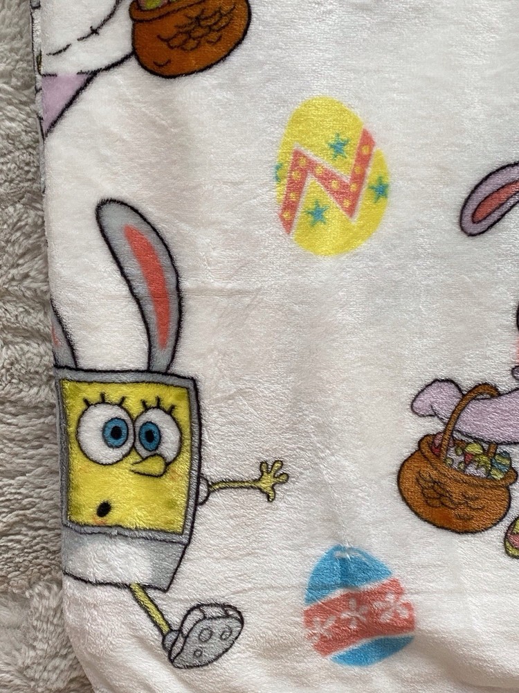 Spongebob Squarepants Patrick Easter Eggs Soft Throw Blanket 50” X 70” NEW