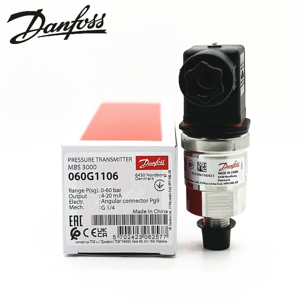 1pcs Danfoss Pressure Transmitter Sensor MBS3000 060G1106 0~60bar