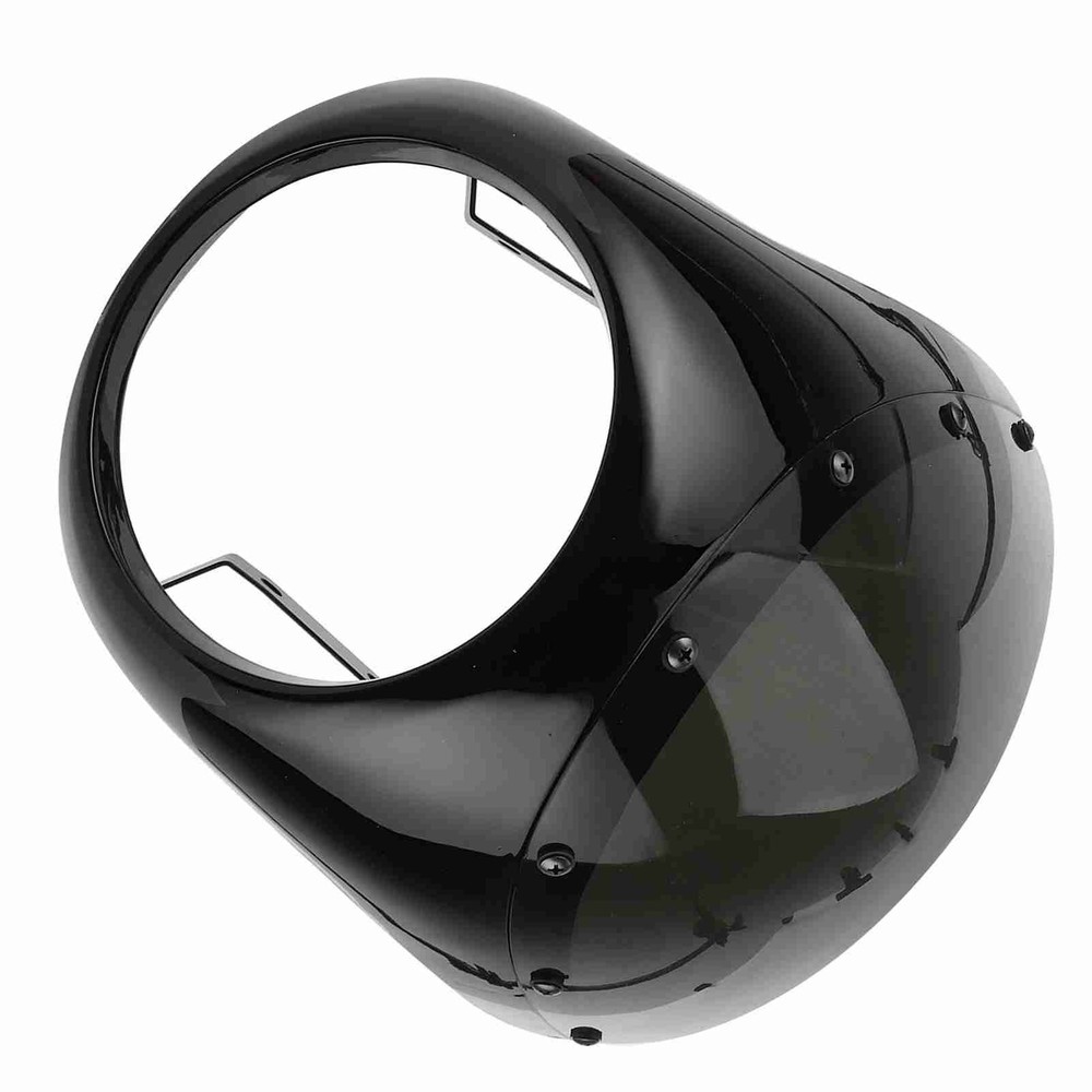 Black Lens 7in Headlight Fairing Wind Deflector Windshield for Motorcycle