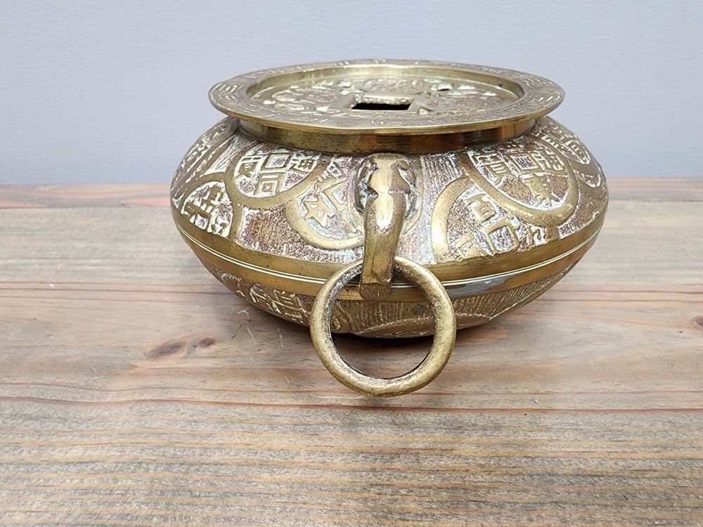 Vintage Solid Brass Design Asian Incense Burner