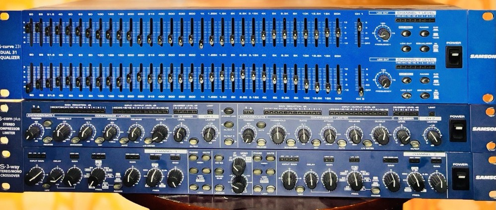 SAMSON curve 231 equalizer Dual 31 band, Compresor/Limiter, S-3WayCrossover.