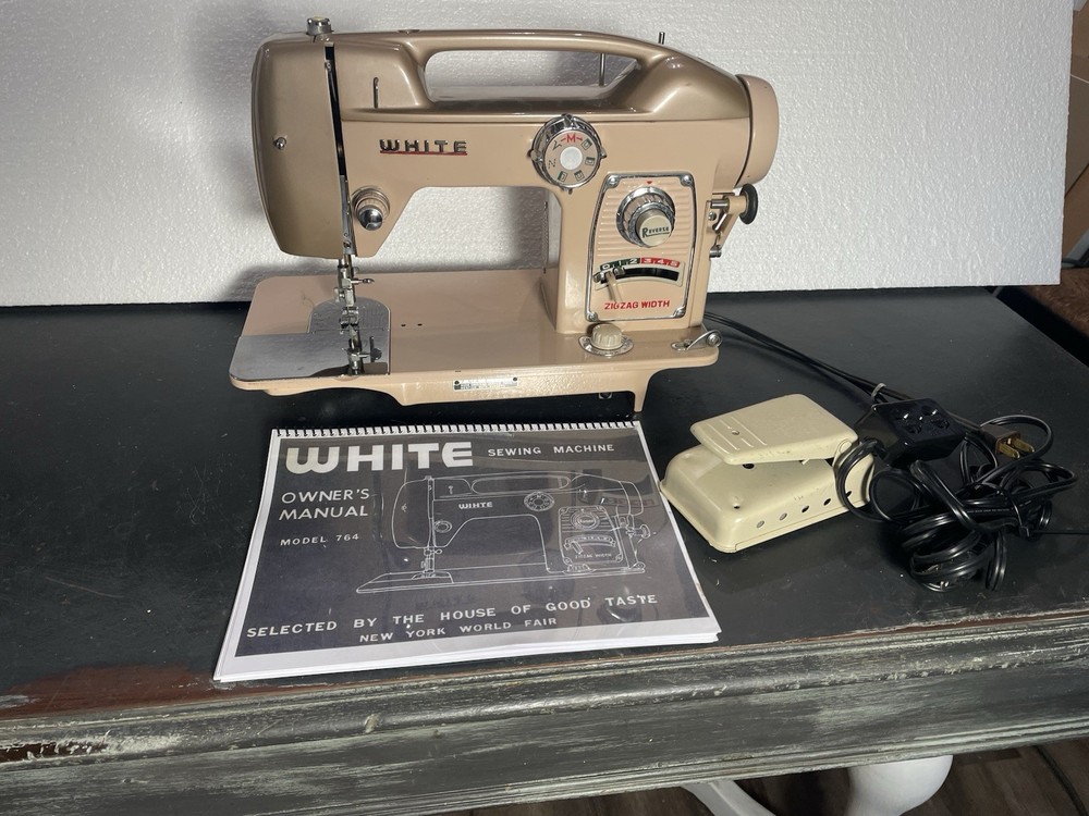 White Model 764 Sewing Machine With Manual