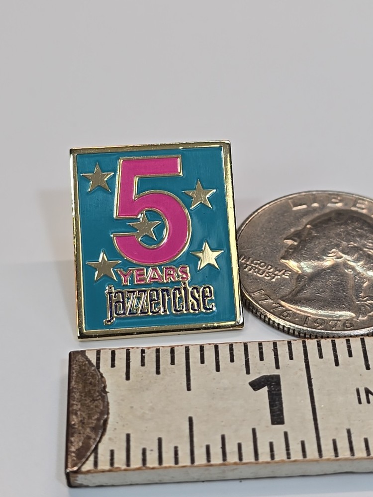 Jazzercise 5 Years Recognition Award Lapel Pin