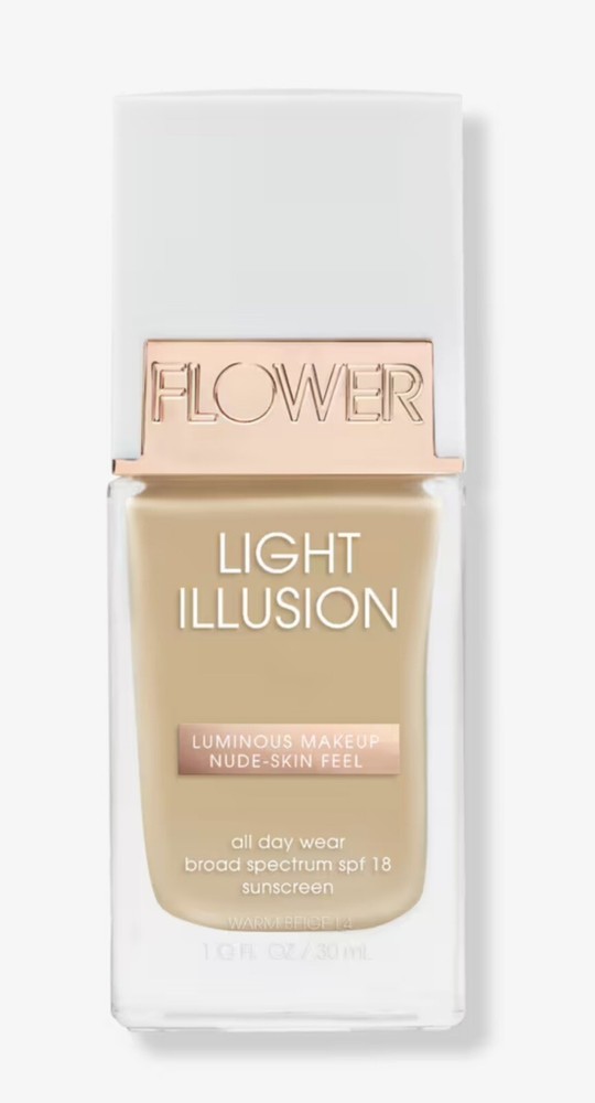 2 PACK FLOWER BEAUTY Light Illusion Foundation Warm Beige