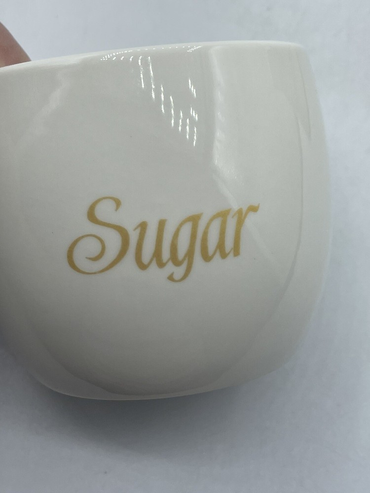 Avon White Stackable Creamer Shaker Sugar 3pc Ceramic Set