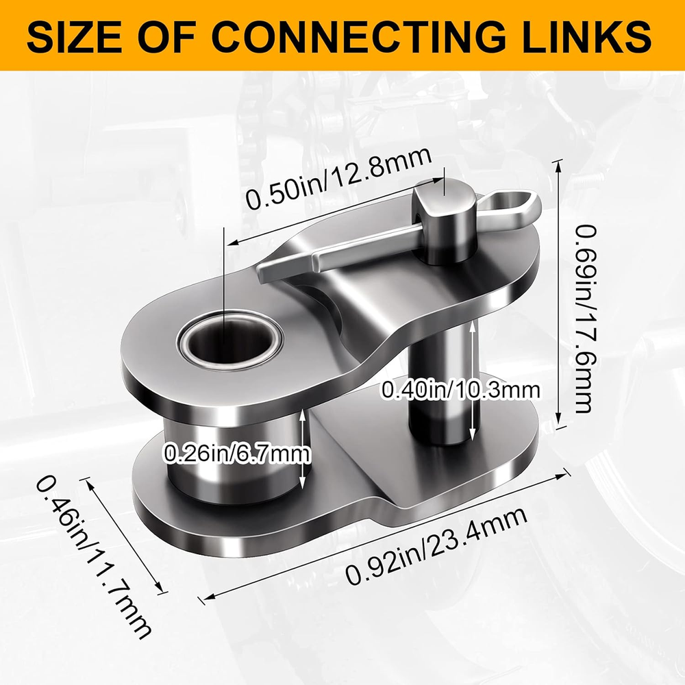 9PCS Roller Chain Offset Link #420, Half Link, Crank Link