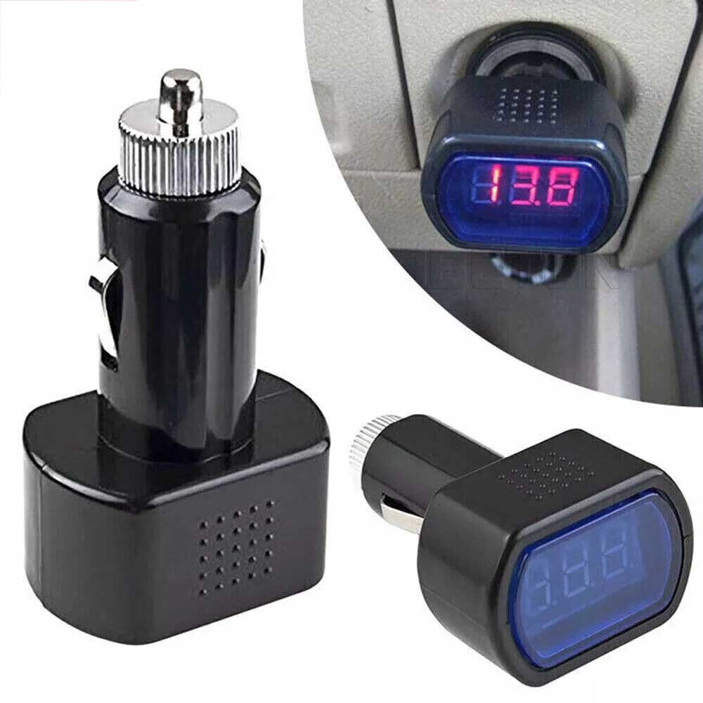 2pcs Car Cigarette Socket LED Volt Battery Voltage Meter Tester Detector 12V/24V