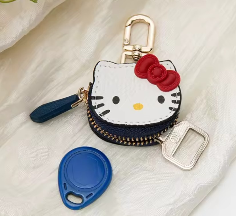 6PK Hello Kitty White Bag Charm Key Ring2