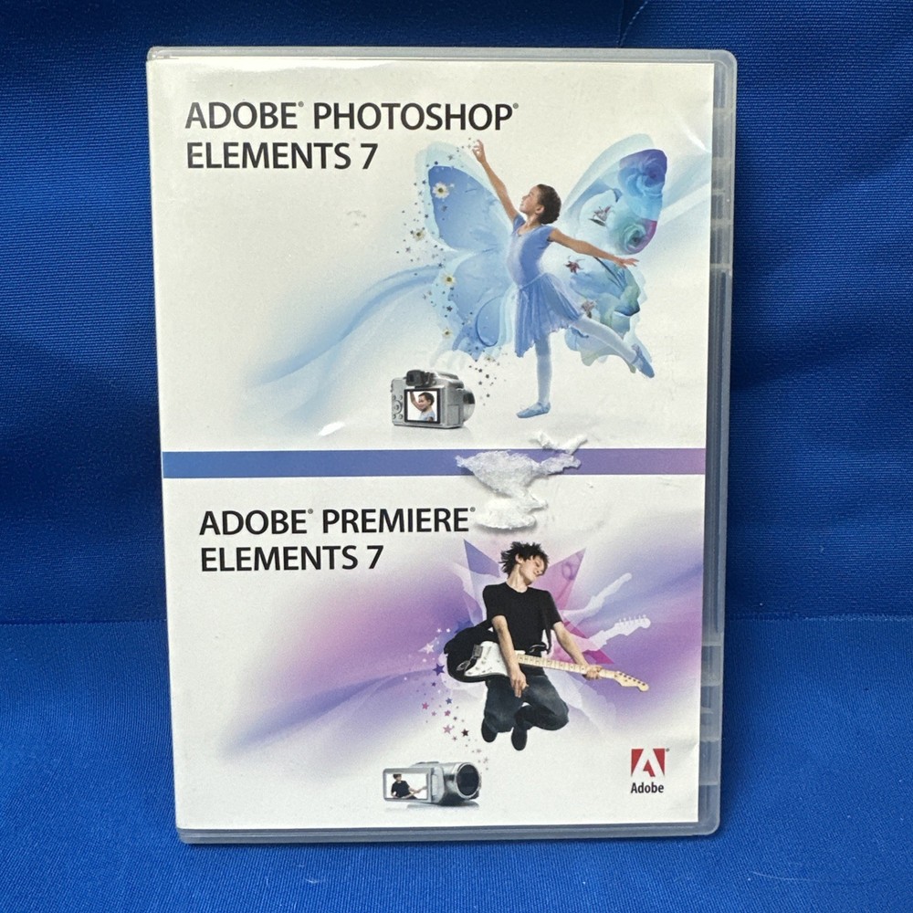 Adobe Photoshop Elements 7 & Premiere Elements 7 Complete With Serial Numbers