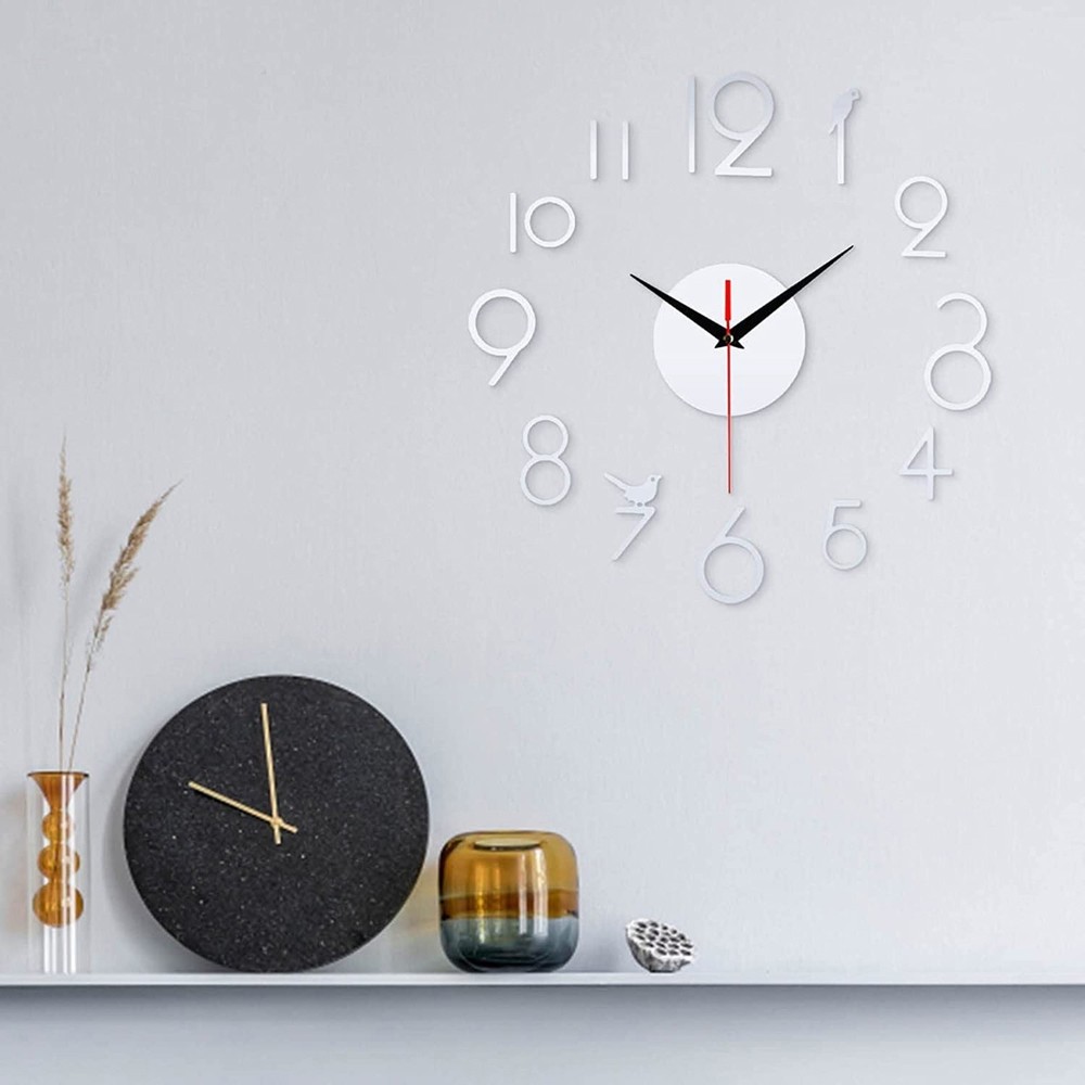 High Quality Wall Clock Stickers Functionality Silent Without Batteries