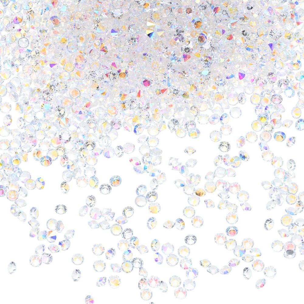 14400-Pack Acrylic Diamonds, 3mm Wedding Table Scatter Crystals[White AB]