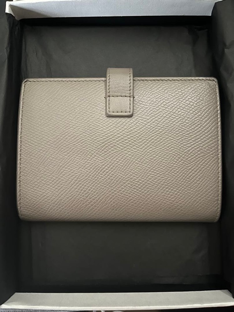 Excellent Condition Celine Bifold Wallet Multi Function Greige From Japan
