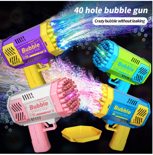 40 Hole Bubble Machine Fully Automatic Bubble Blowing Light Outdoor Bubble
