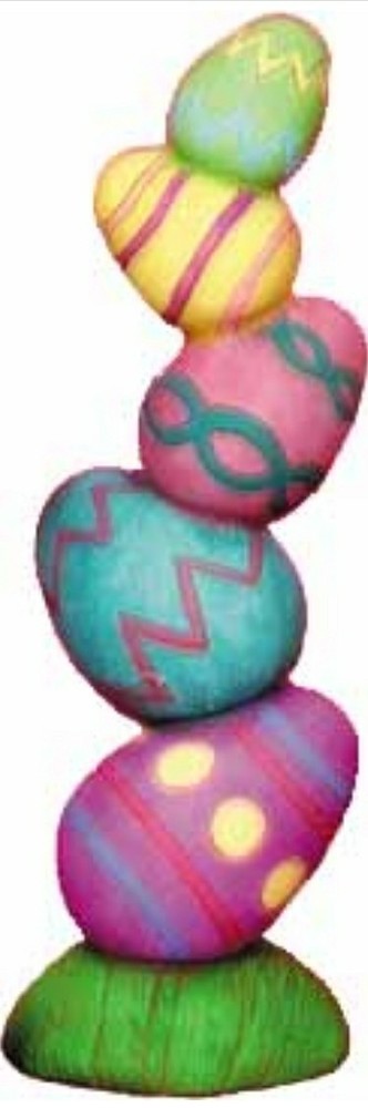 Easter Egg Stack Ceramic Bisque Ready To Paint