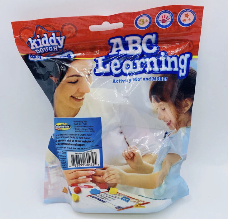 Kiddy Dough Early Learning ABC Learning Activity Mat and More New
