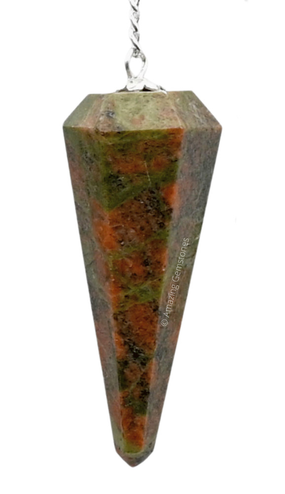 Unakite Dowsing Crystal Pendulum