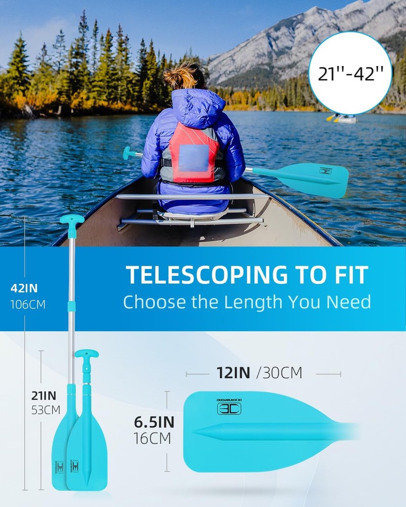 Telescoping Emergency Paddle 21''-42''（Assembling Required） Collapsible Paddl...