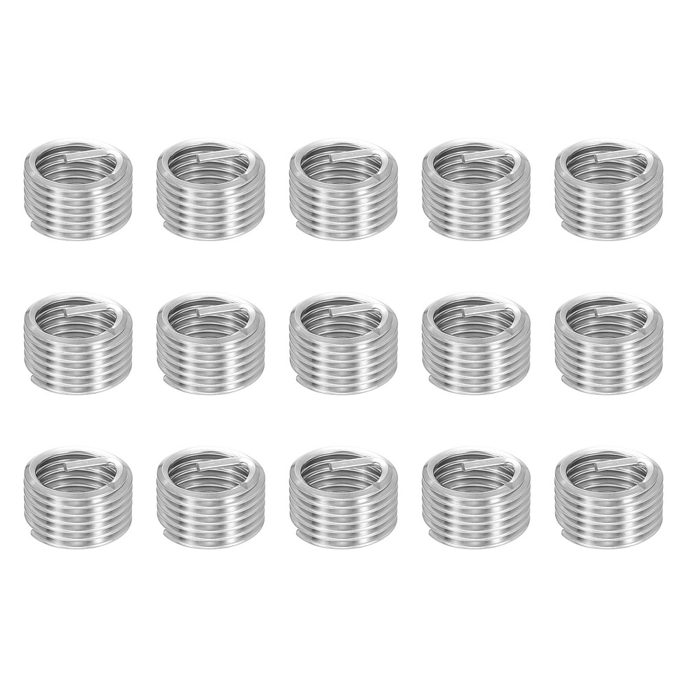 15pcs Wire Thread Inserts M16 x 2 x 1D Metric Helical Threaded Sleeve
