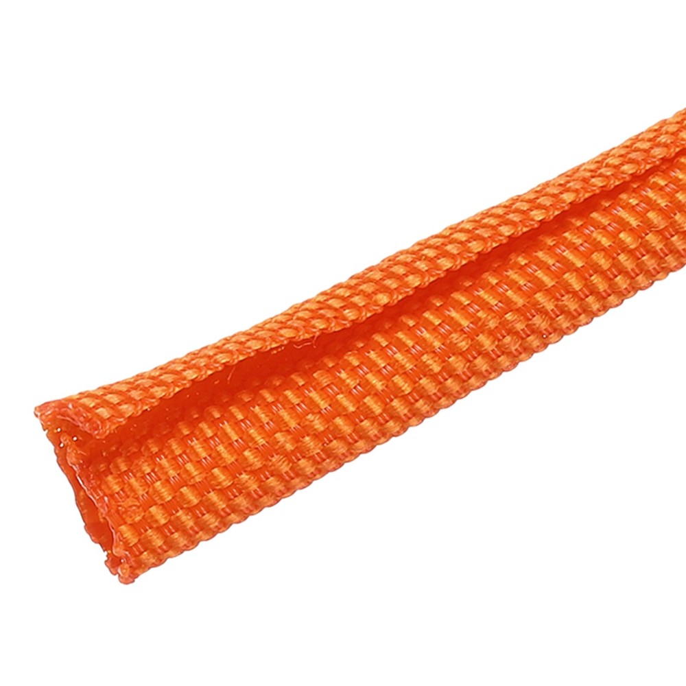 Wire Split Braided Cable Management Sleeve, Orange (1/8" - 20 Feet)