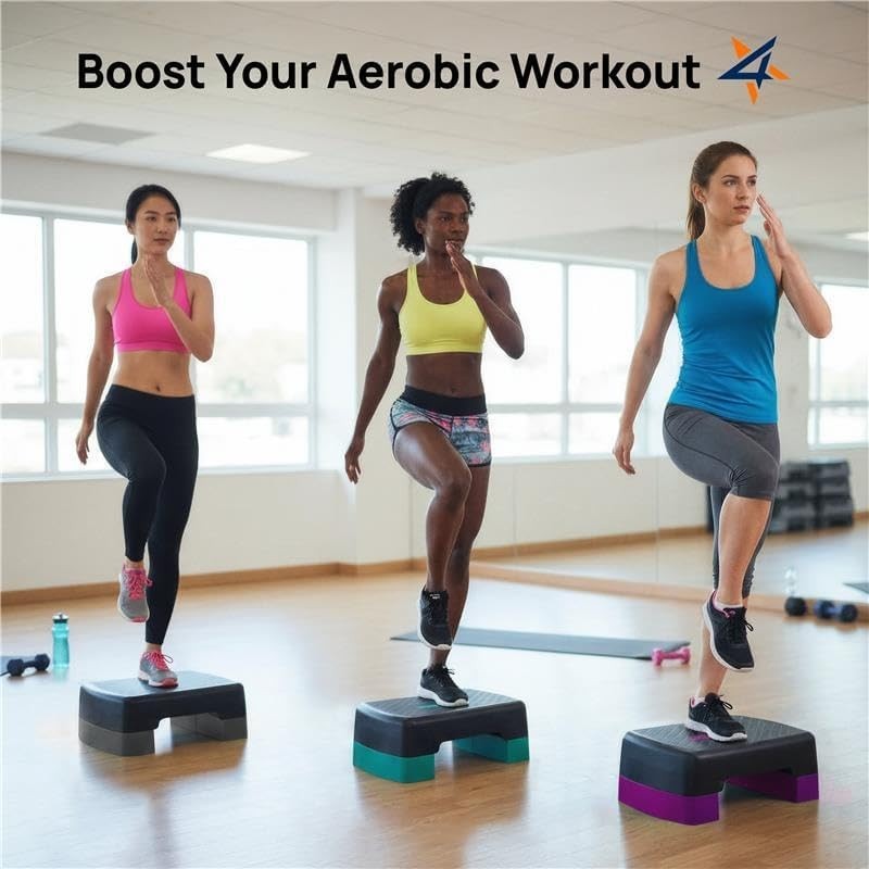 Lightweight Exercise Step Platform with 2 Height Levels for Versatile Workouts