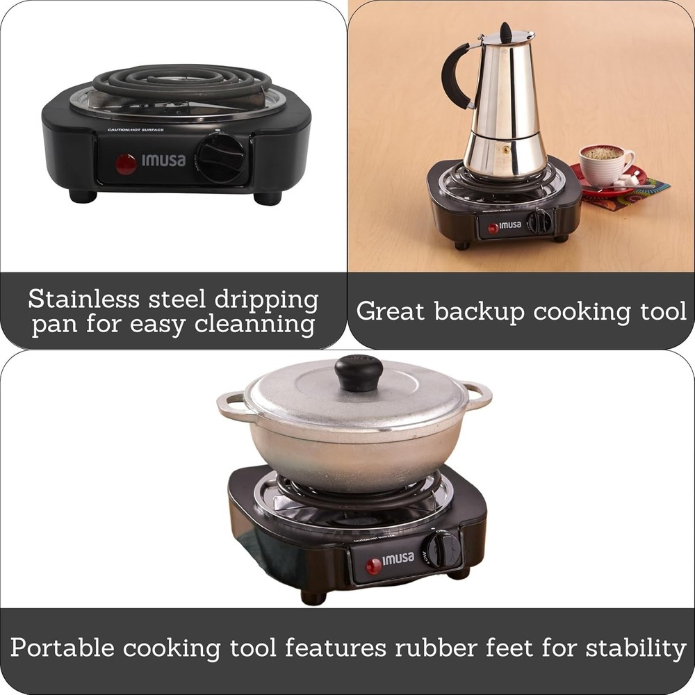 Single Electric Burner, Black