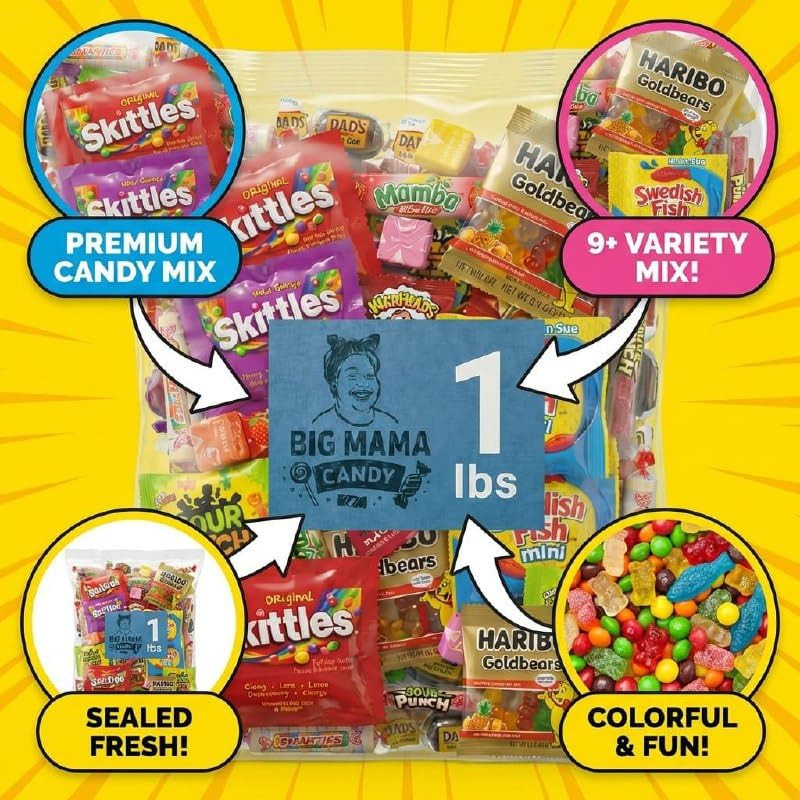 Mix Candy Variety Pack 1 Lbs - Bulk Candy Individually Wrapped - Assorted Candie