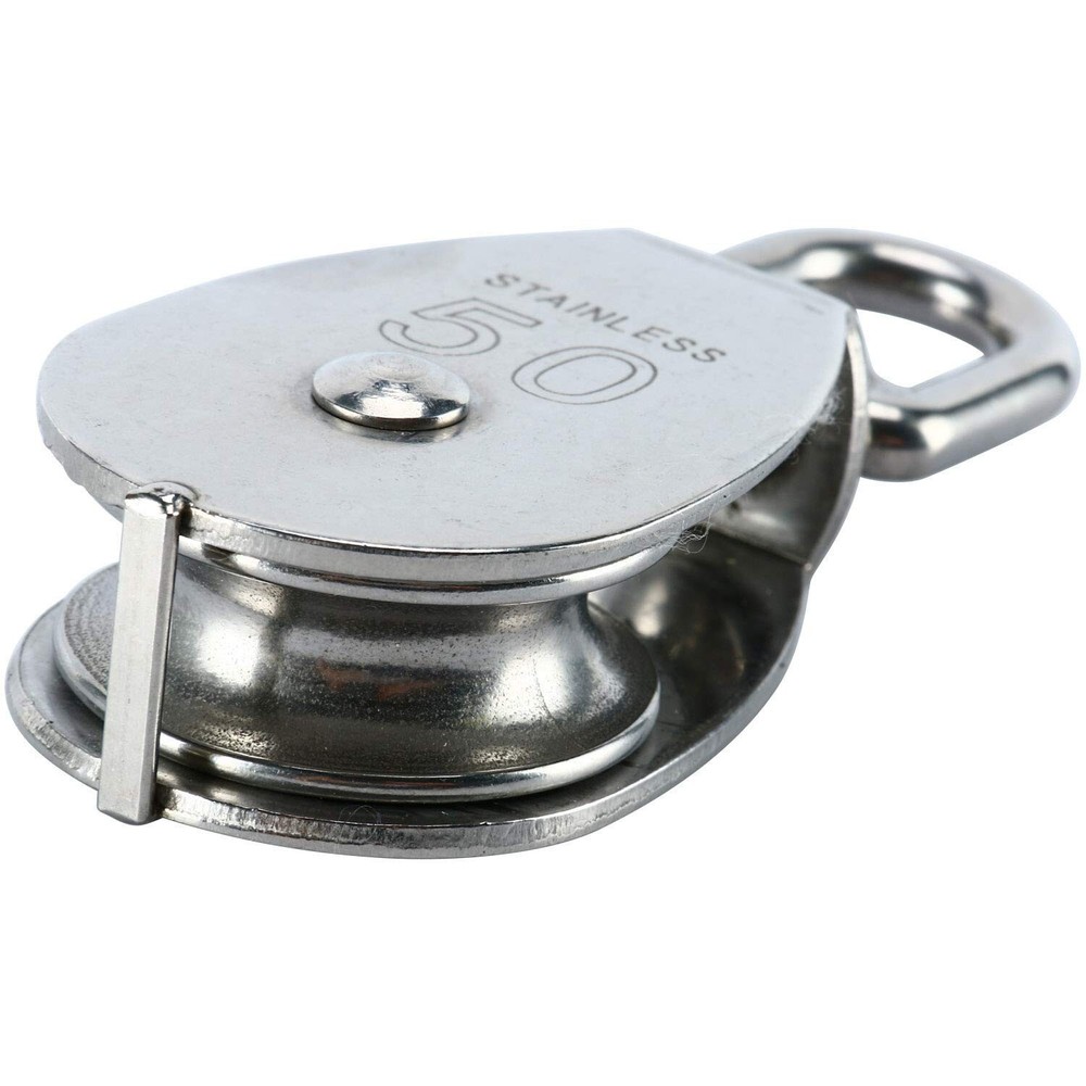Rocaris 4 Pack M50 Lifting Single Pulley Roller Loading 880Ibs, 304 Stainless...