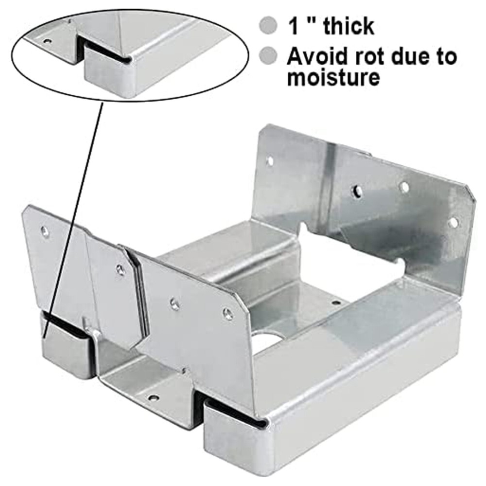 20Pcs 4x4 Concrete Deck Post Anchor Base Adjustable Metal Post Bracket Post Base