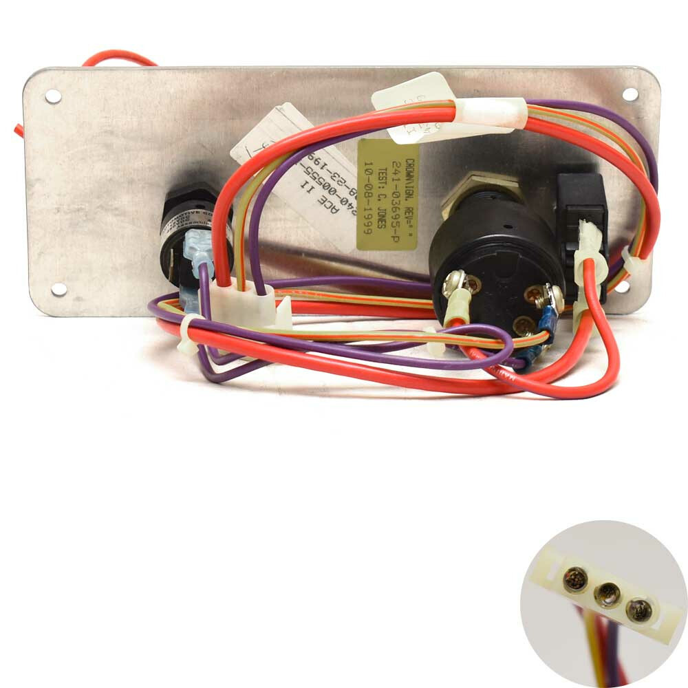 Crownline Boat Ignition Switch Panel 241-03695-P | 3-Position Gray
