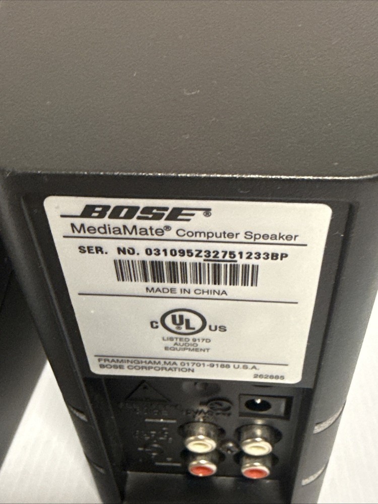 BOSE MediaMate PC Computer Speaker With AC Power Adapter/Read