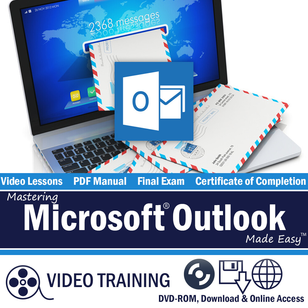 Learn Microsoft OUTLOOK 2019 & 365 Training Tutorial DVD/Digital Course 4 Hours