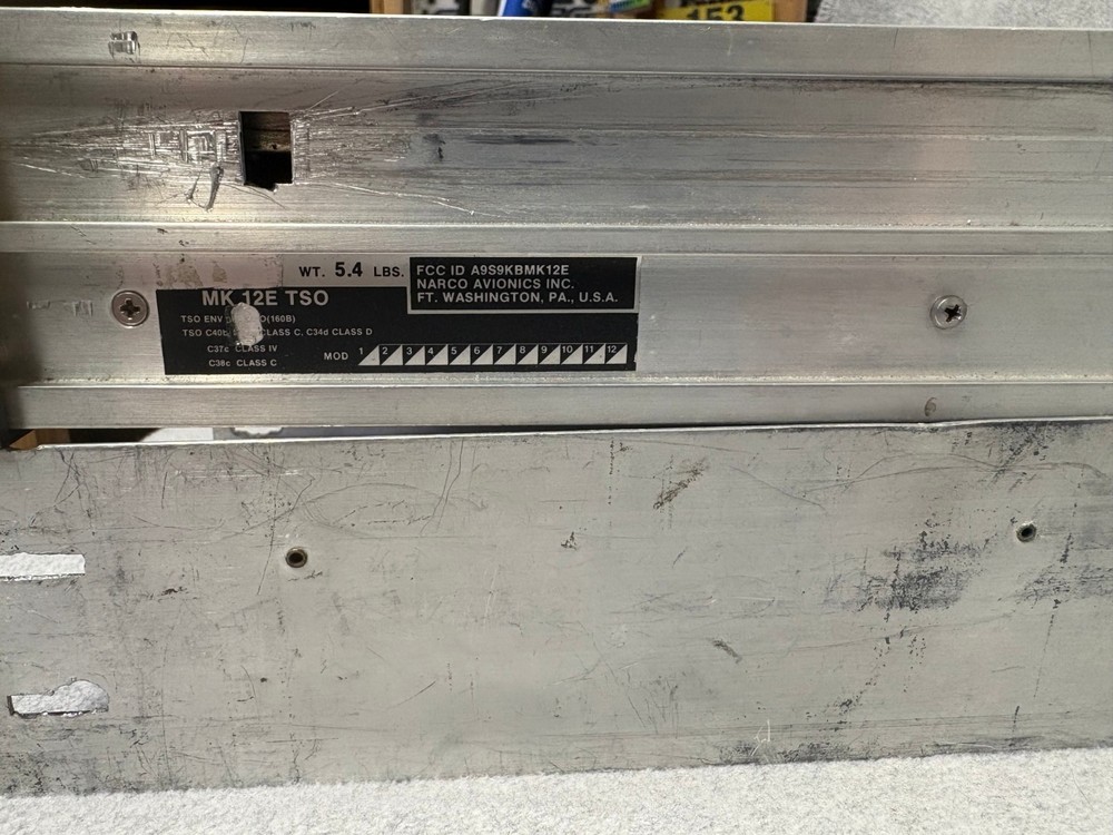 NARCO MK 12E NAV/COM includes tray
