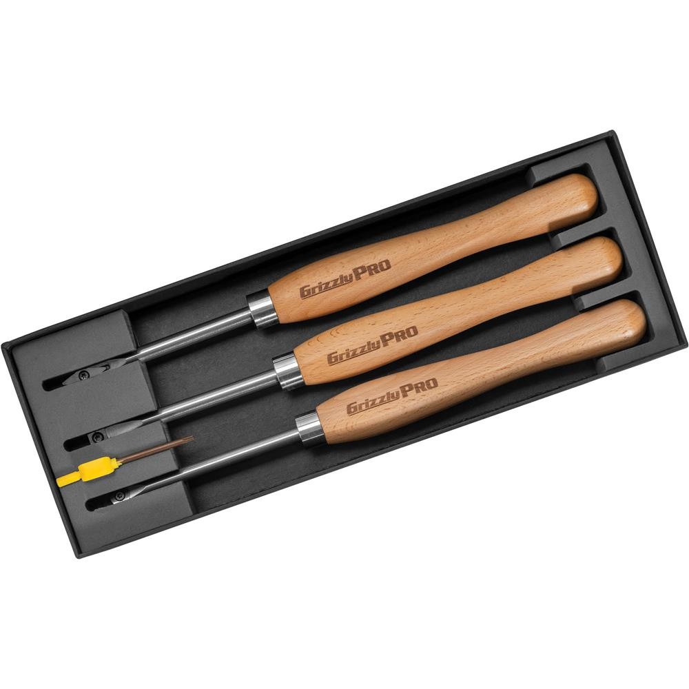 T34363 Pen Turning Tool Set with Carbide Insert, 3-Pc.