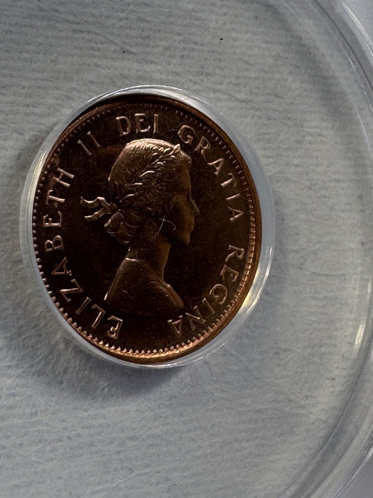 1963 Canada 1 Cent Proof Like Graded MS 68 RD by ANACS
