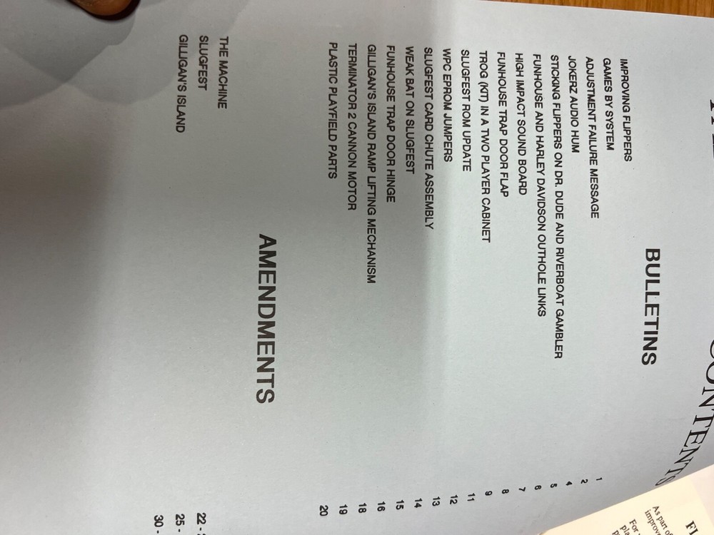 Williams: 1991 Service Bulletin Book- NOS