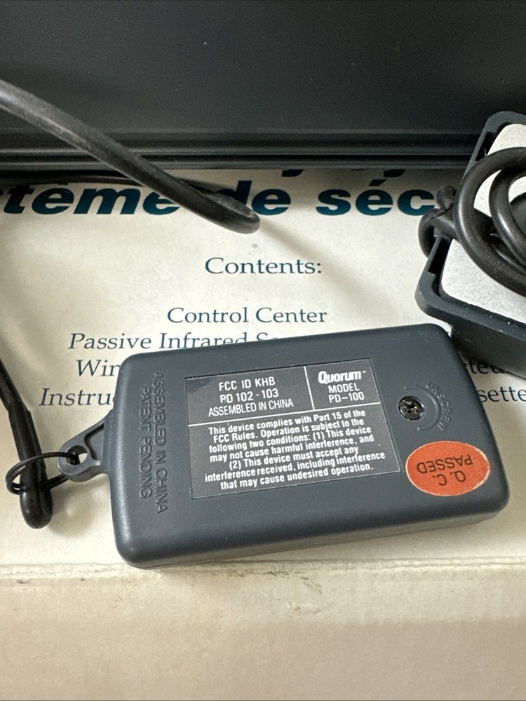 Quorum Home Master HM-100 Security System with remote , cassette , AC adapter