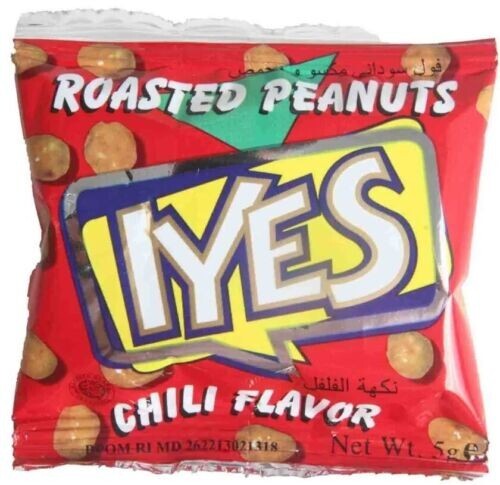 30 Packet X IYES Roasted Peanuts Chili Flavor (5 Gram) فستق بنكهة الفلفل