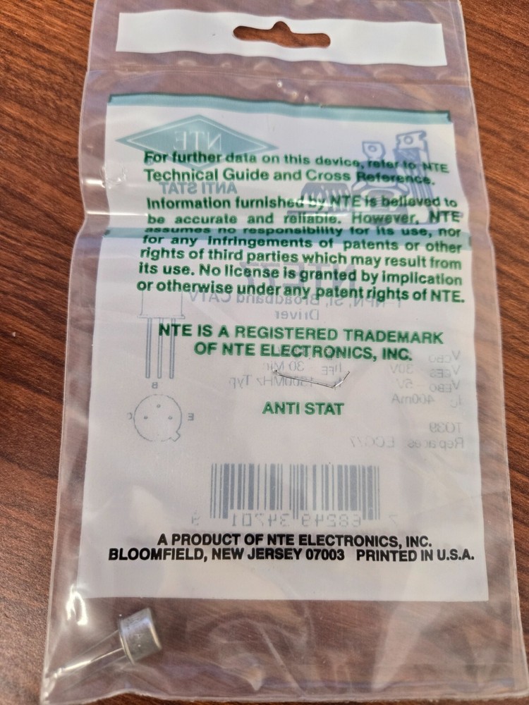 NTE 77 NPN-SI, CATV BROADBAND DRIVER/AMP