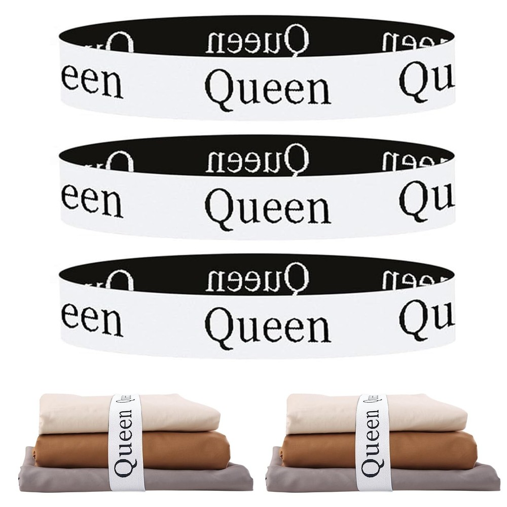 Bed Sheet Organizer Bands Bed Sheet Organizer and Storage Size Label Bands fo...