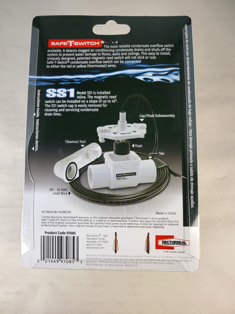 RectorSeal SS1 Safe-T-Switch (97085) New Sealed