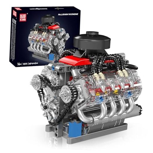 Model Kit That Works, 8 Cylinder Car Engine with Motor, 10171 V8 Engine