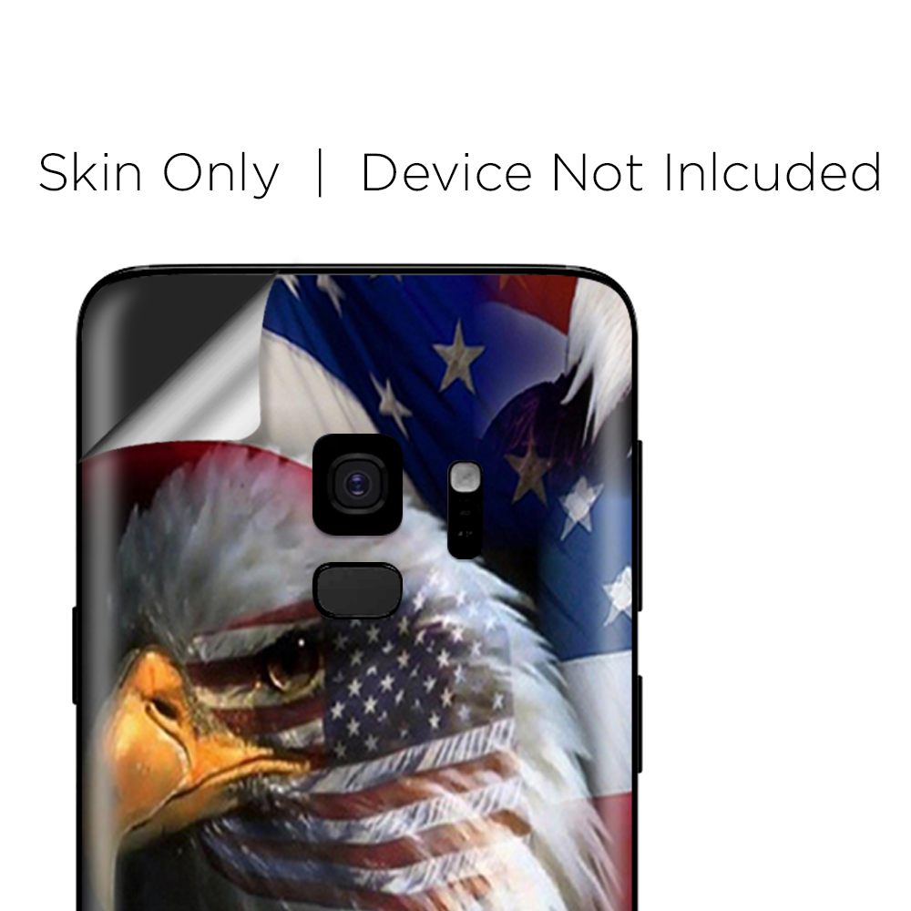 Samsung Galaxy S9 Skins Wrap - USA Bald Eagle in Flag